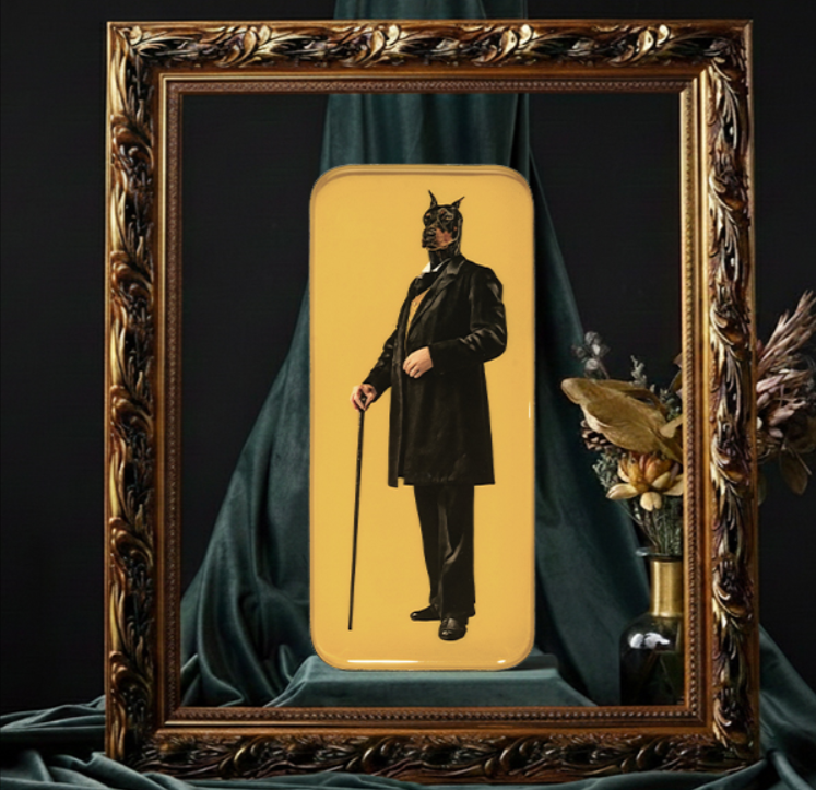 Figurine oiseau perroquet en verre multicolore